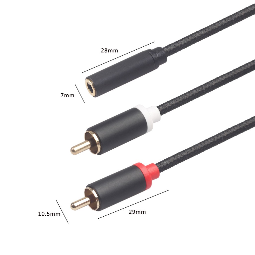 [Mã ELHACE giảm 4% đơn 300K] Jack chuyển 2 AV sang 3.5 âm 3610F | 2RCA sang 3.5 âm