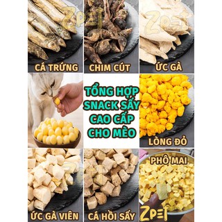 Snack sấy cho mèo Tổng hợp túi nhỏ Túi 280g-500g