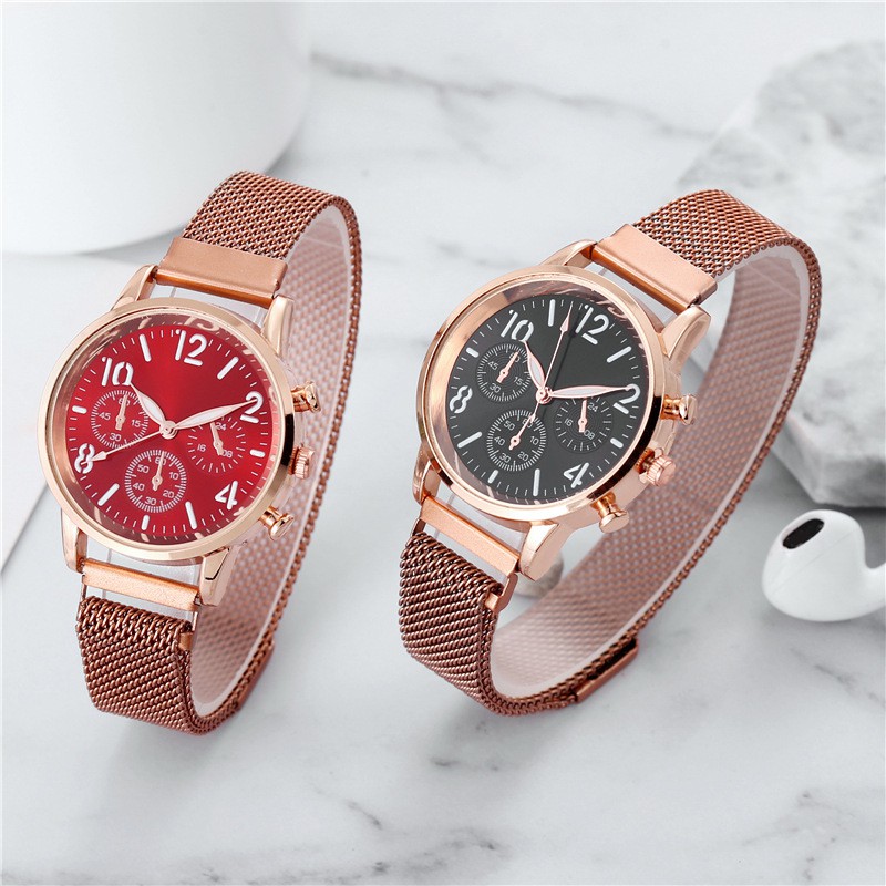 Đồng hồ thời trang nữ DZINER chính hãng dây thép lưới giá rẻ NT12 LINDO