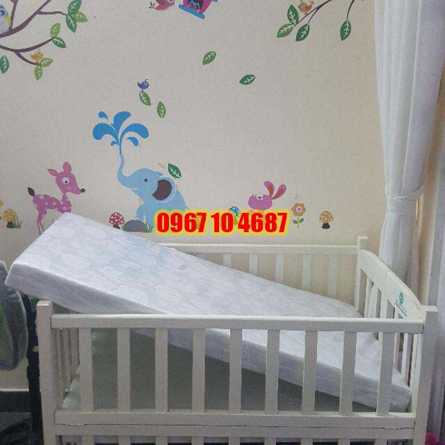Nệm cho trẻ em, Đệm cũi cho bé, đàn hồi tốt, giúp bé ngủ ngon và phát triển xương toàn diện 70x130x3 cm