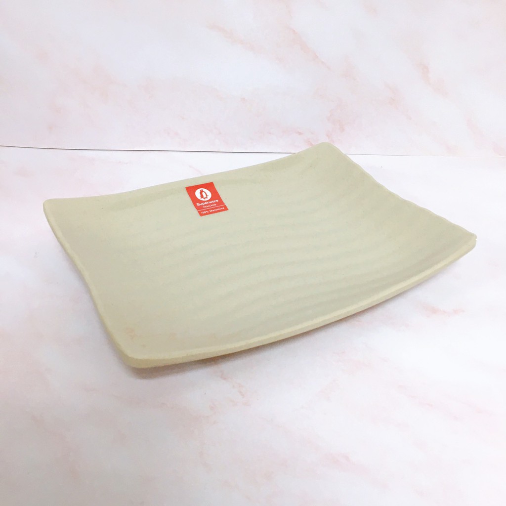 Bộ Đĩa Nhiều Kiểu Dáng SUPERWARE Nhựa Phíp 100% Melamine Nâu Đá - Stone