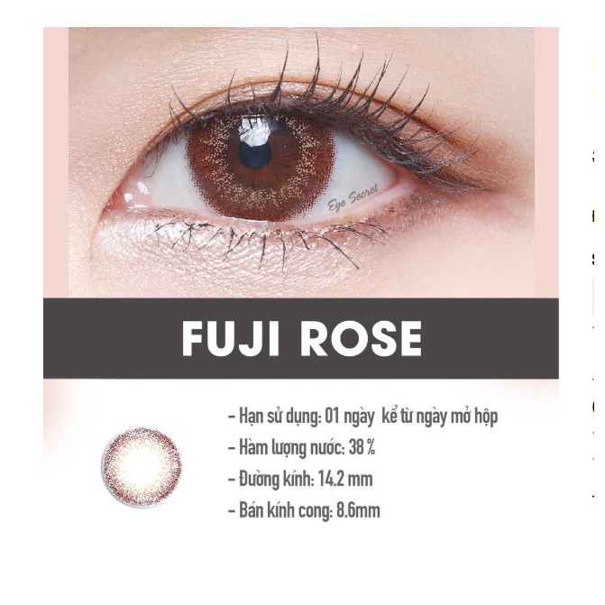 Kính áp tròng Eye Secret dùng 1 ngày màu FUJI ROSE - LENS EYE SECRET - LENS 1 NGÀY