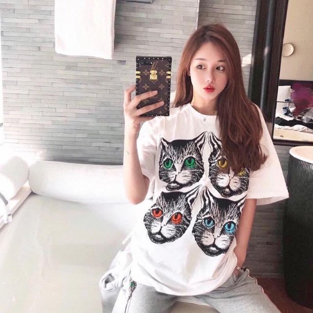 (Size nam và nữ)Áo thun mèo 4 mặt