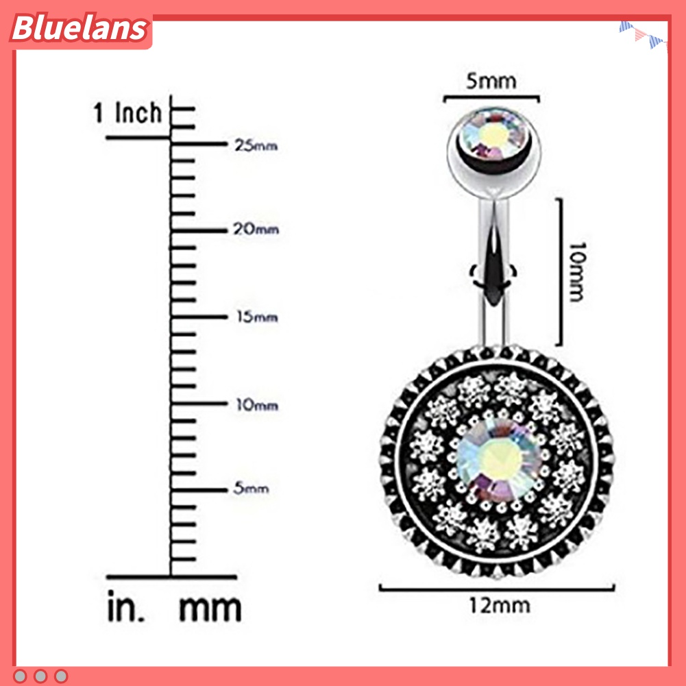 Bộ 2 Khuyên Rốn Đính Đá Opal Nhân Tạo Thời Trang