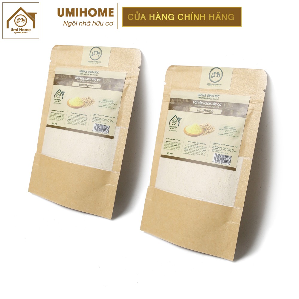 [Mã FMCGMALL -8% đơn 250K] Bột Yến Mạch hữu cơ UMIHOME nguyên chất | Oatmeal 100% Organic 40G