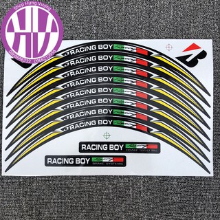 Tem dán vành phản quang RACING BOY