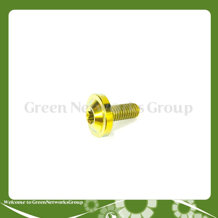 Ốc GR5 đầu dù 6 ly 15 Màu Vàng Greennetworks ( 1 Con )
