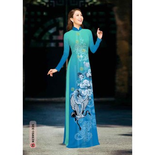 Vải áo dài con hạc
