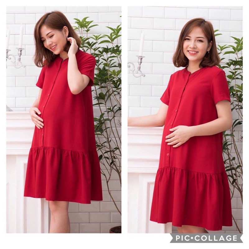 Đầm bầu - váy bầu - váy sau sinh chất nhẹ mát không nhăn