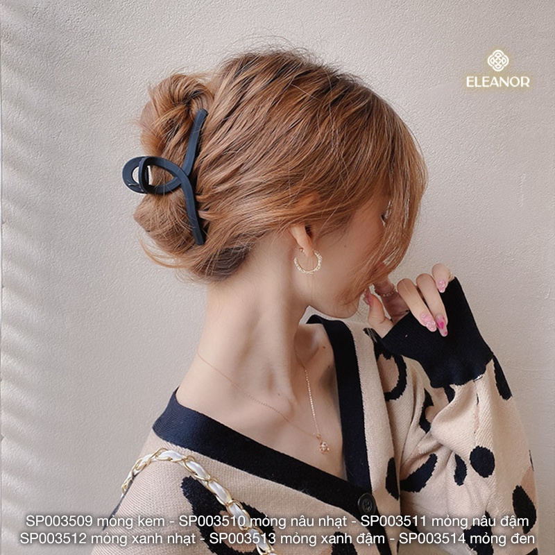 Kẹp tóc nữ càng cua Eleanor Accessories dạng trơn basic phụ kiện tóc 3511