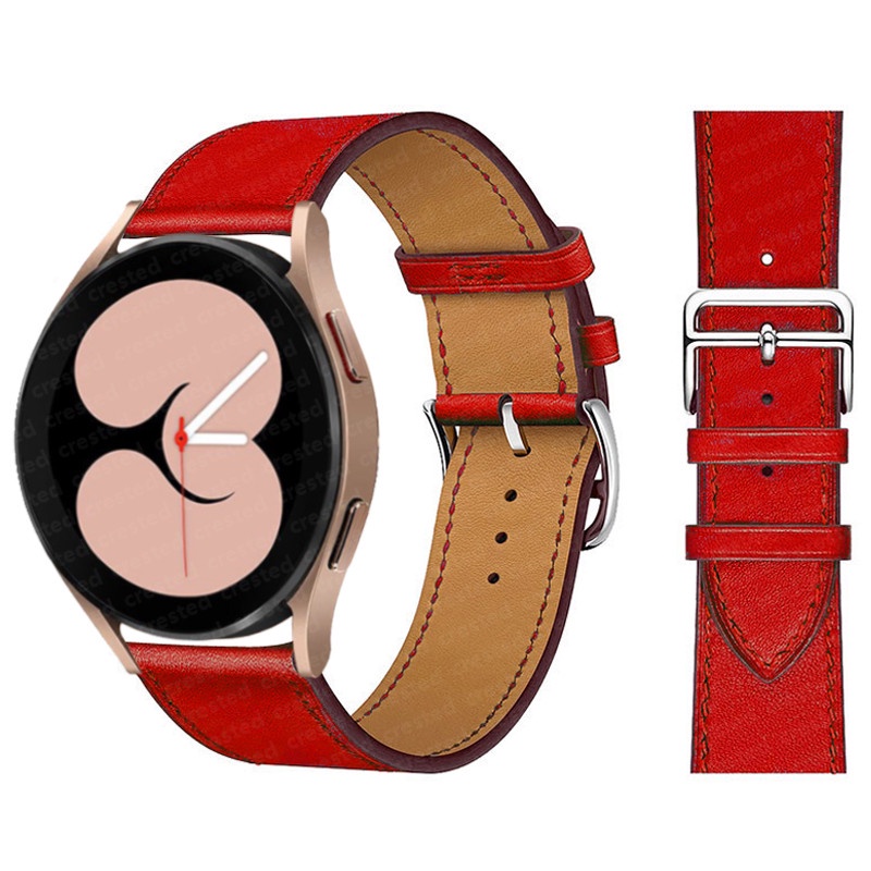 Dây Đeo Bằng Da 20Mm 22Mm Cho Đồng Hồ Thông Minh Samsung Galaxy Watch Active 2/3/46Mm/42Mm/S3/Huawei GT-2-Pro Galaxy 4
