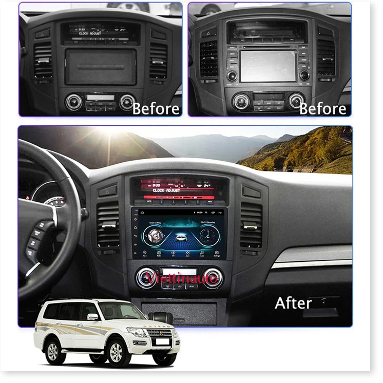 Mặt dưỡng Mitsubisi Pajero 2004-2014 (9 inch)