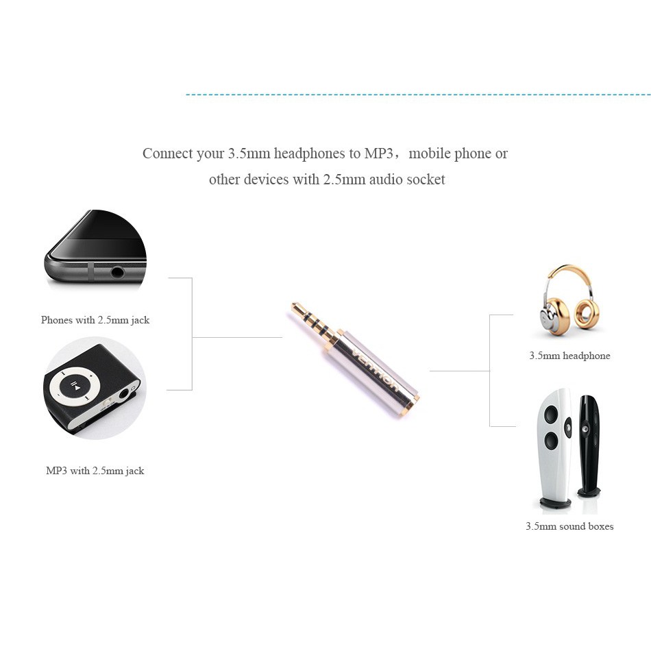 Đầu chuyển đổi 3.5mm sang 2.5mm-OTG 10