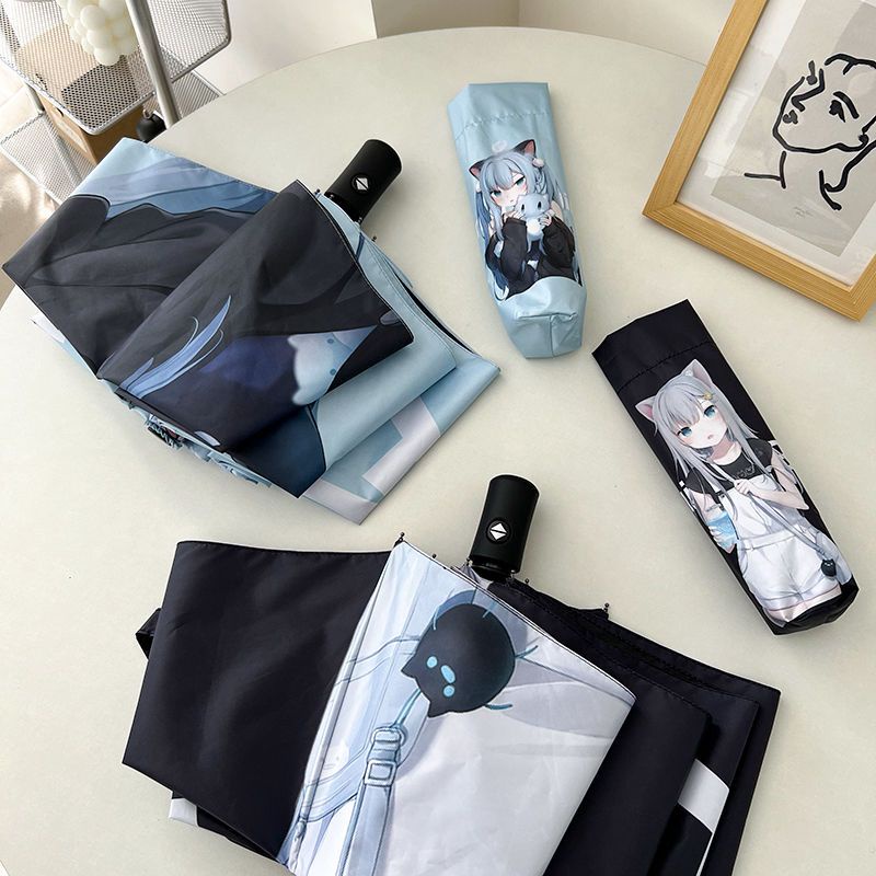 Dù Gấp Chống Nắng Đa Năng Họa Tiết Hoạt Hình Anime Xinh Xắn