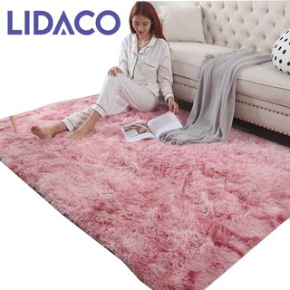 Thảm lông trải sàn thảm decor phòng khách thảm lông loang trải phòng khách LIDACO