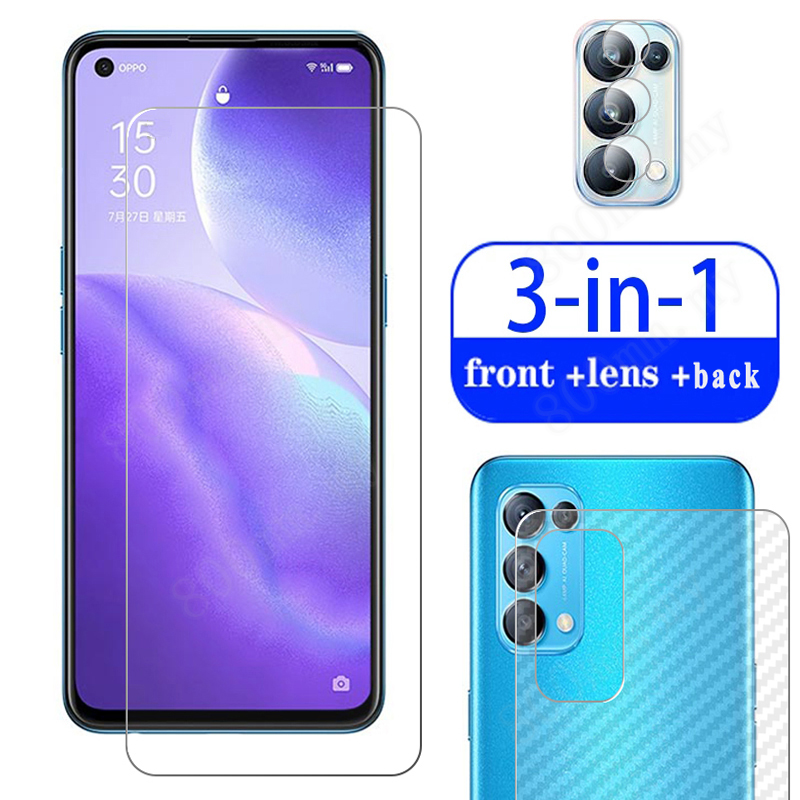 Kính cường lực 3in1 OPPO Reno 5 5G OPPO Reno 5 4 4Z 5G 3 Pro Bảo vệ màn hình OPPO F17 F11 F15 Pro HD