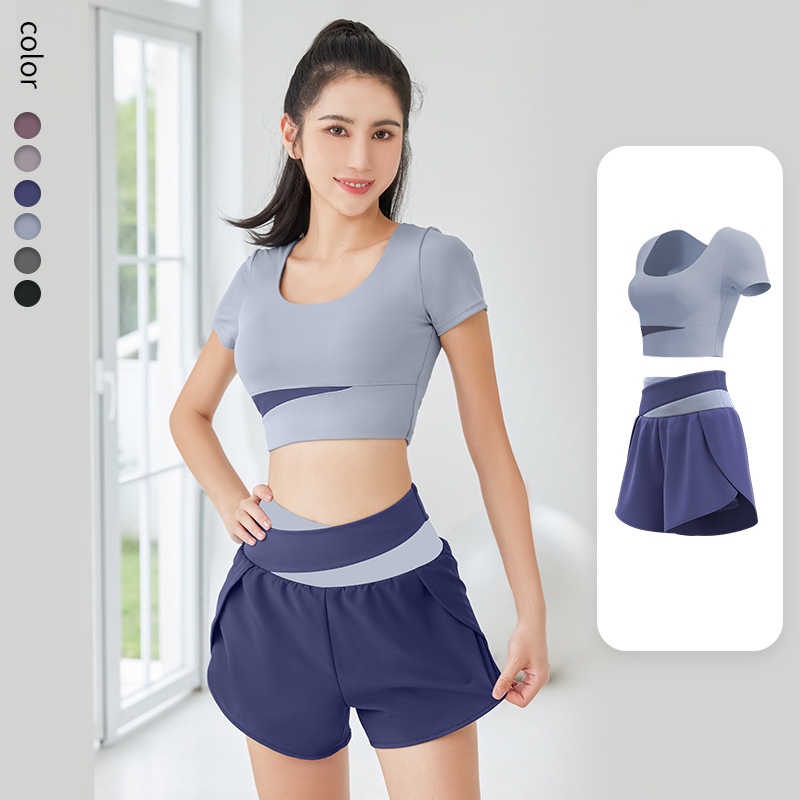 Bộ Đồ Thể Thao Tập Gym Yoga Chống Sốc Không Đường May Siêu Co Giãn Cho Nữ JYMA$JYMD