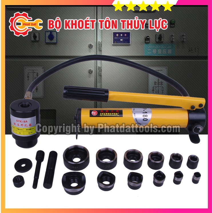 Máy đột lỗ thủy lực cầm tay SYK8A - Bộ khoét máng tôn máng điện