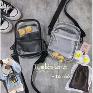 Túi đeo chéo trong suốt Vịt Vàng