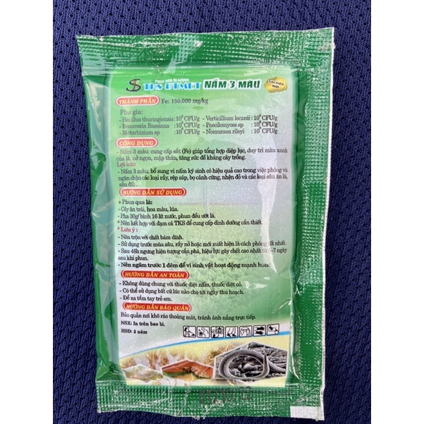 Combo 3 gói Nấm ba màu diệt sâu rầy kèm bám dính