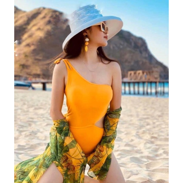 Bikini đồ bơi đi biển nữ vàng [ ẢNH THẬT]