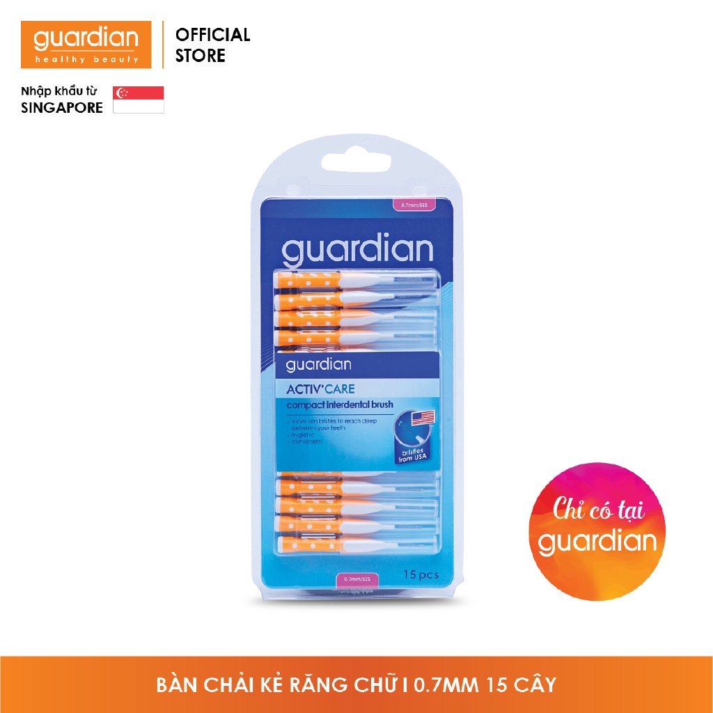 Bàn chải kẻ răng Guardian chữ I – 0.7mm - 15 cây