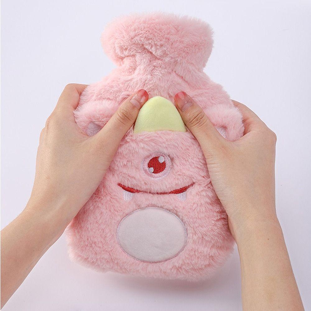 HS Túi Chườm Nước Nóng 500ml Bằng Cao Su Nhung Có Thể Tái Sử Dụng