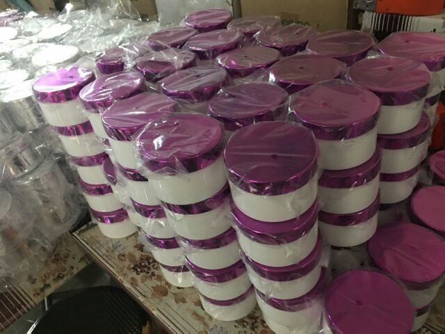 Hũ kem body 250gr nắp xi tím