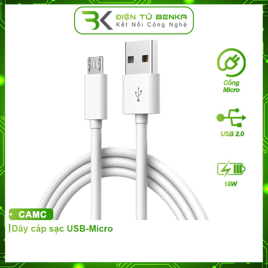 Dây Cáp Sạc Mirco USB 100Cm Dành Cho Điện Thoại Samsung/Oppo/Huawei/Xiaomi - Bảo Hành 12 Tháng  - BENKA
