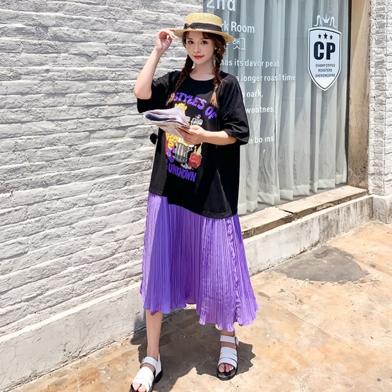 Order mẫu đầm bigsize phối hoạ tiết các màu