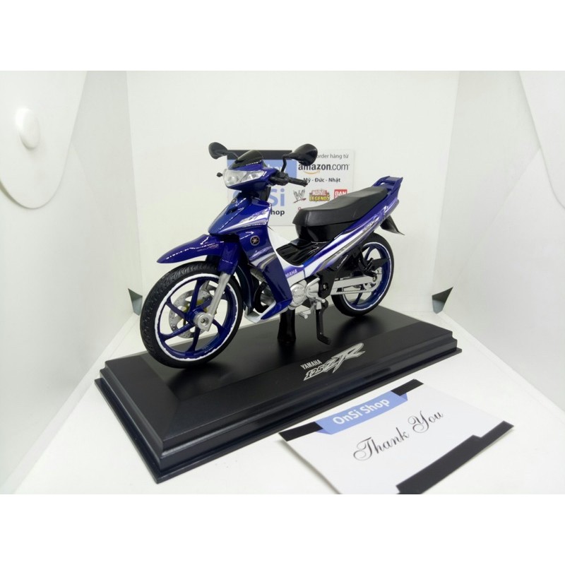 YAZ 125cc ( Y125zr ) MÔ HÌNH XE TỈ LỆ 1/12 ( XANH - TRẮNG )