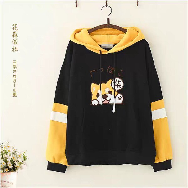 Áo khoác, áo hoodie unisex nam nữ nỉ ngoại chú chó cute năng động thời trang học đường