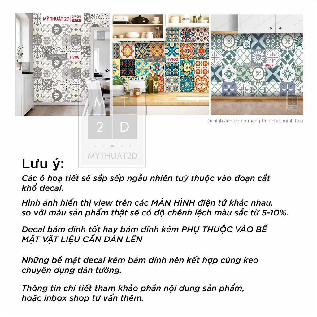 Decal gạch bông dán bếp, tường, nhà tắm, quầy quán bar_MT6045