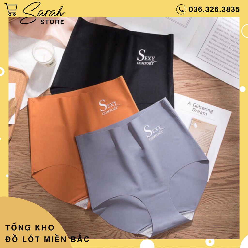 Quần Lót Su Không Viền Lụa Cạp Cao Gen Bụng Tàng Hình SeXy