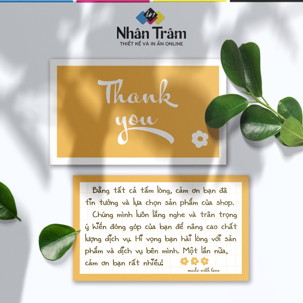 100 Thiệp cảm ơn khách hàng hình trái tim, card thank you