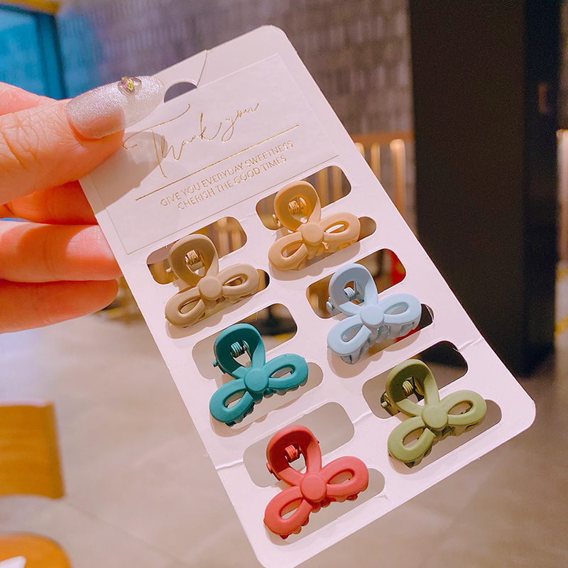 Set 6 kẹp tóc Haimeikang nhỏ nhắn hình nơ nhiều màu sắc dễ thương