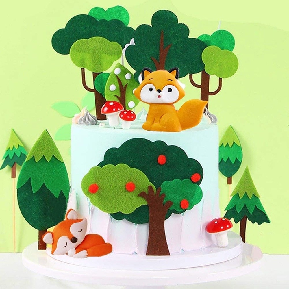 Phụ Kiện Trang Trí Bánh Sinh Nhật Chủ Đề Động Vật Hoang Dã
