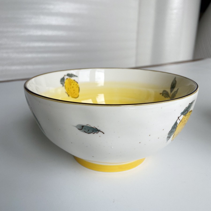 Tô sứ, bát tô ăn mì họa tiết chanh vàng vẽ tay 17.8cm cực xinh