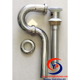 Bộ xả nhấn Lavabo inox chữ P