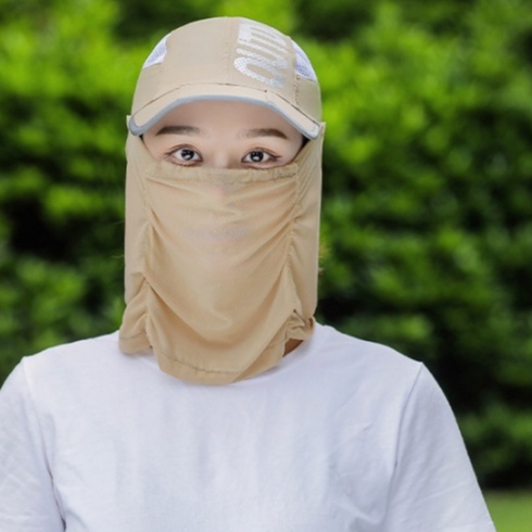 Mũ lưỡi trai kèm khẩu trang chống nắng chống uv cao cấp