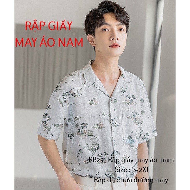 RB29_Rập giấy may áo bâu danton nam