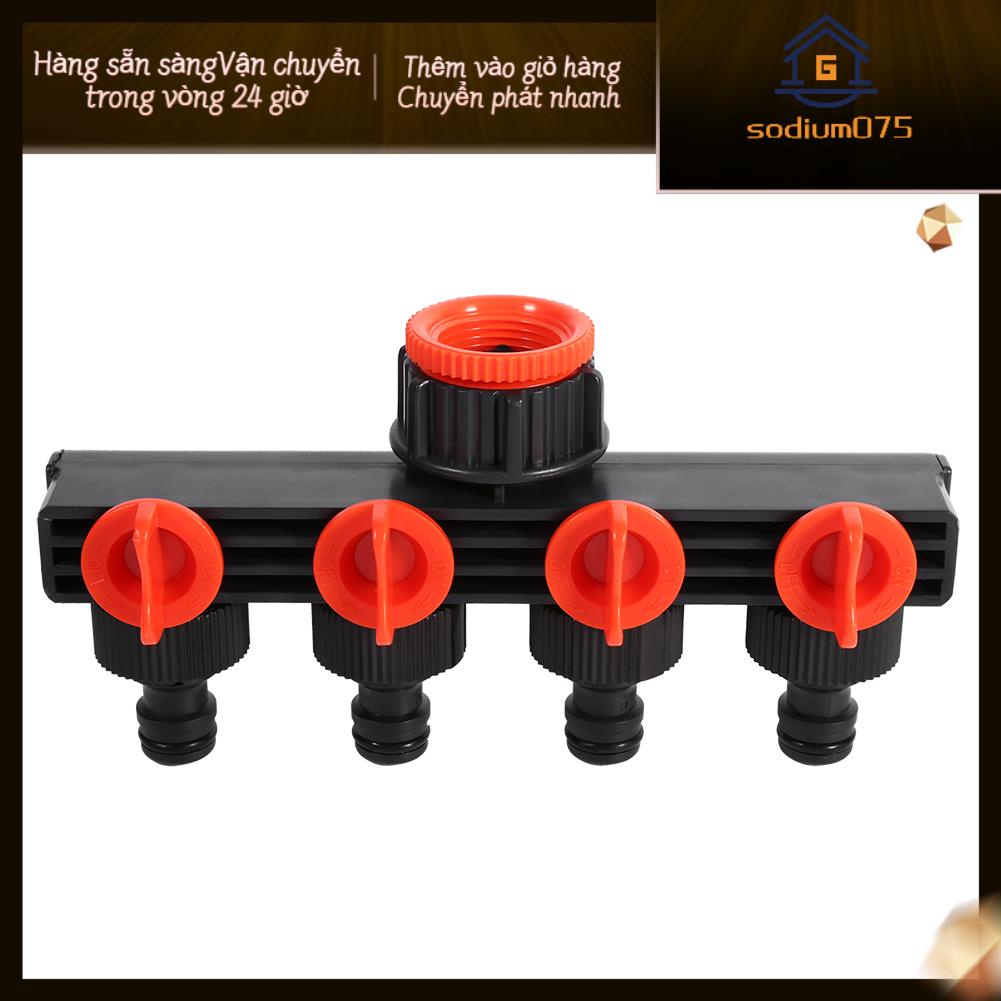 Sodium075 Vòi Ống Splitter Nhựa Tưới nhỏ giọt nước Nông nghiệp Máy nối vòi 4 chiều Vườn