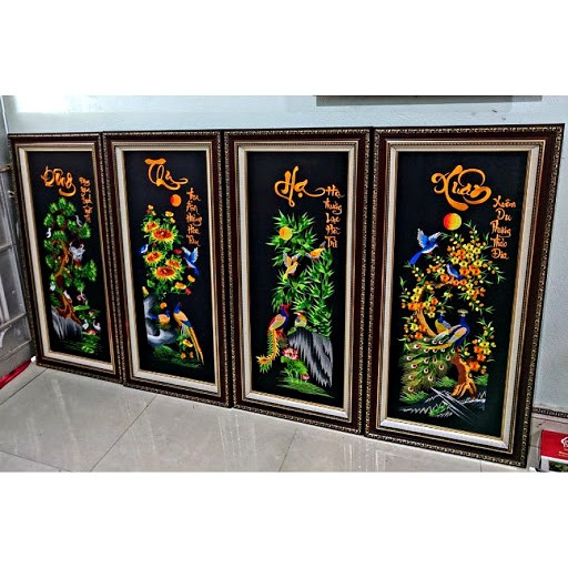 Tranh thêu sẵn tứ quý 4 mùa | BigBuy360 - bigbuy360.vn
