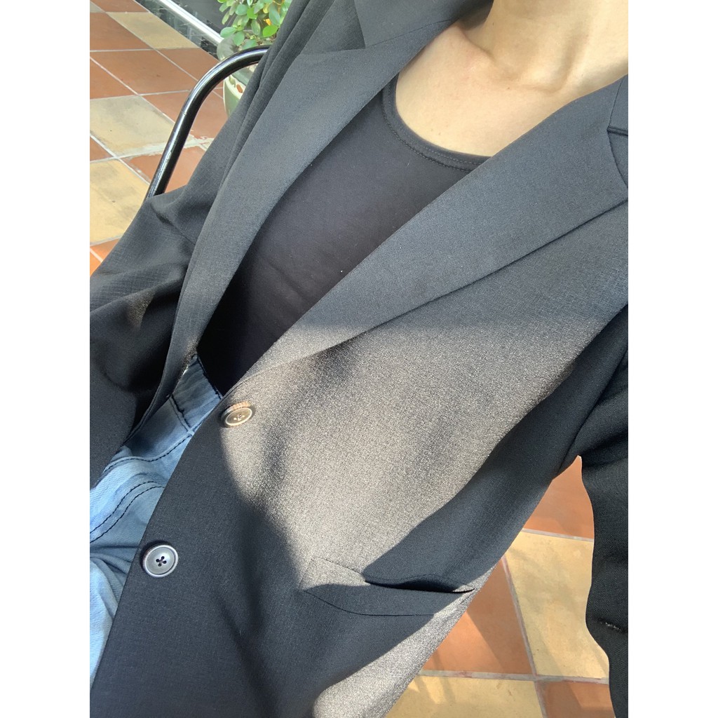 Basic Jacket - blazer đen dáng freestyle (Laciel official) | BigBuy360 - bigbuy360.vn