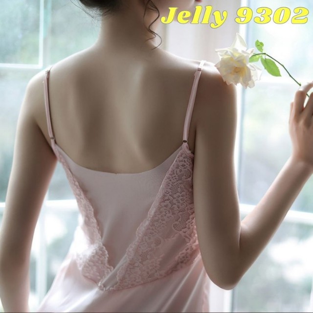 [QUÀ TẶNG] Váy Ngủ 2 Dây Lụa Mềm Mại Phối Ren Cao Cấp Phong Cách Hàn Quốc - Đầm Ngủ Nữ Xuyên Thấu Quyến Rũ - Jelly 9302
