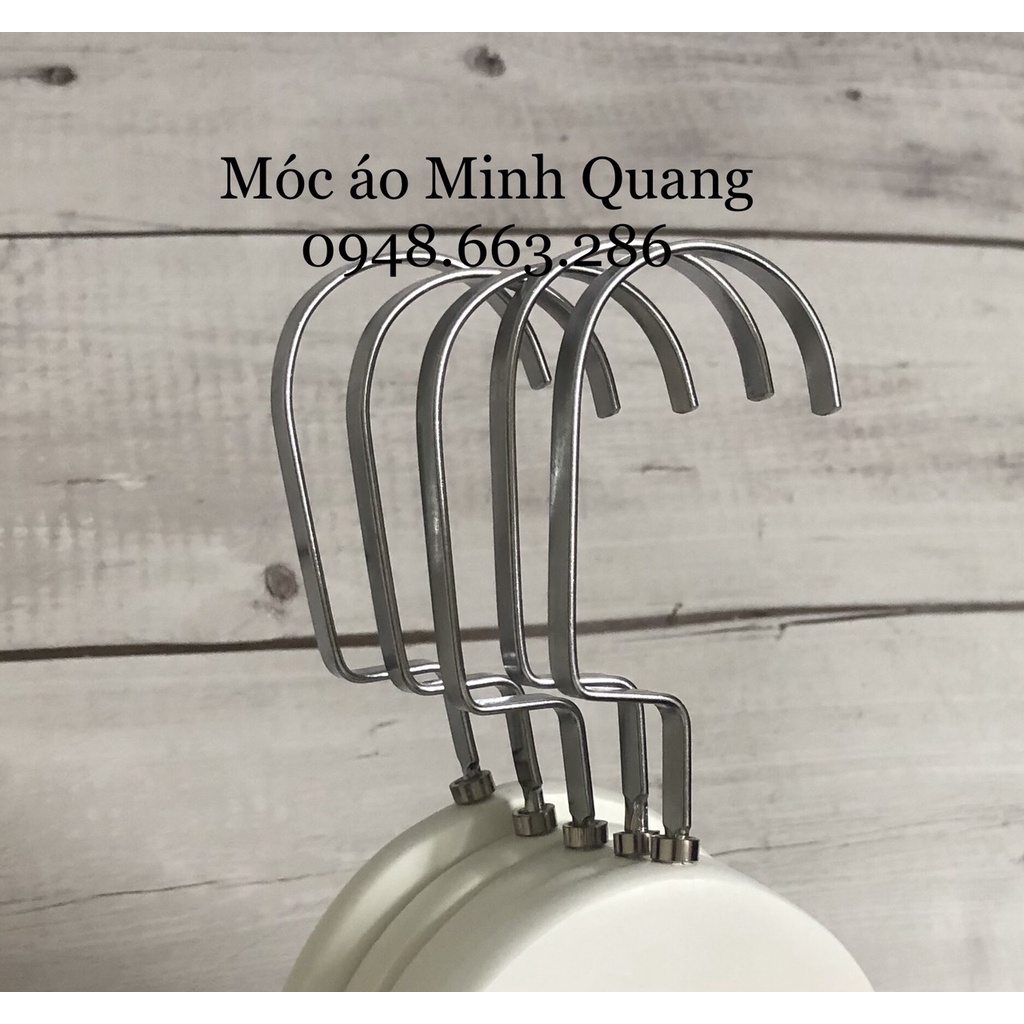 móc treo quần áo-mắc gỗ màu trắng-có rãnh chống trượt-đầu móc xoay 360 độ-chuyên dùng cho shop-gia đình,...