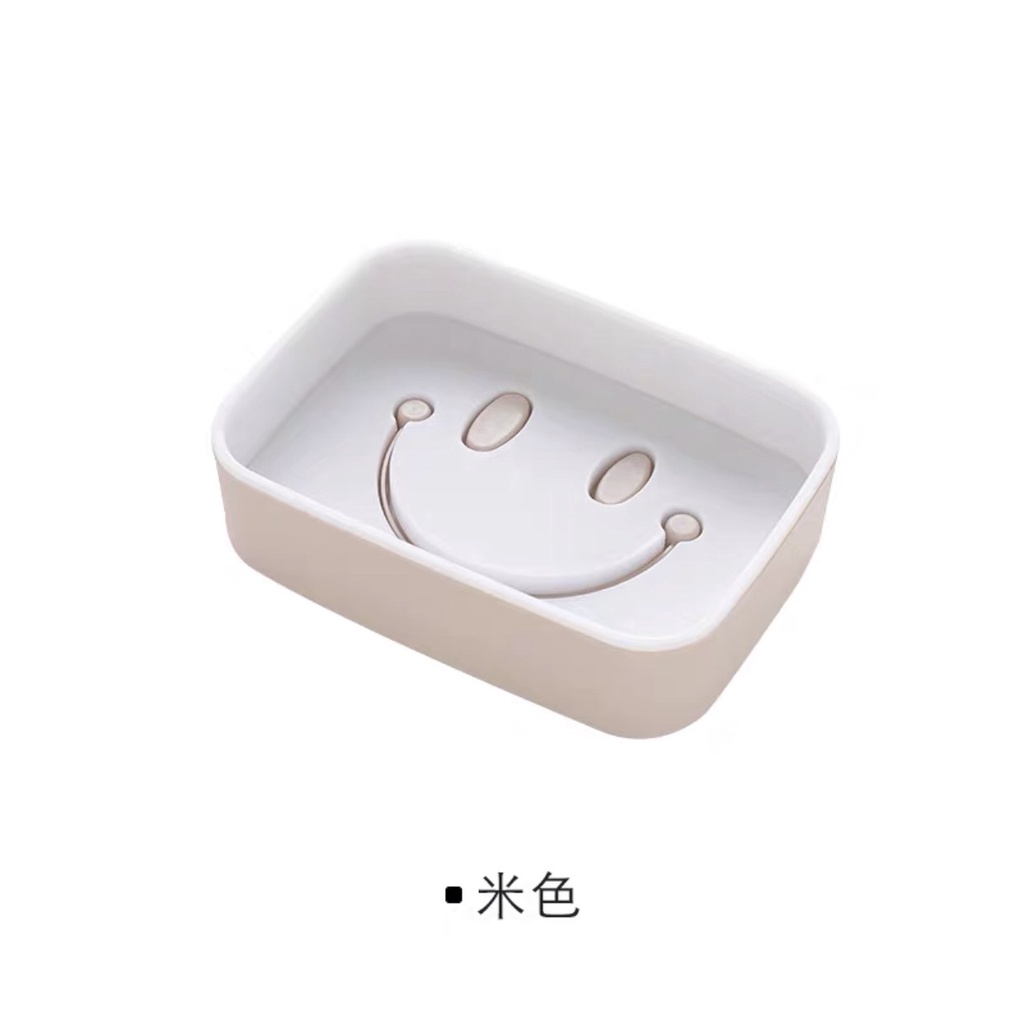 [Loại tốt] Khay Để Bánh Xà Phòng 2 Lớp Đáy Kín Hình Mặt Cười [ĐỂ TRÊN BỀ MẶT] 88217 Shop Kho Tổng Vp88