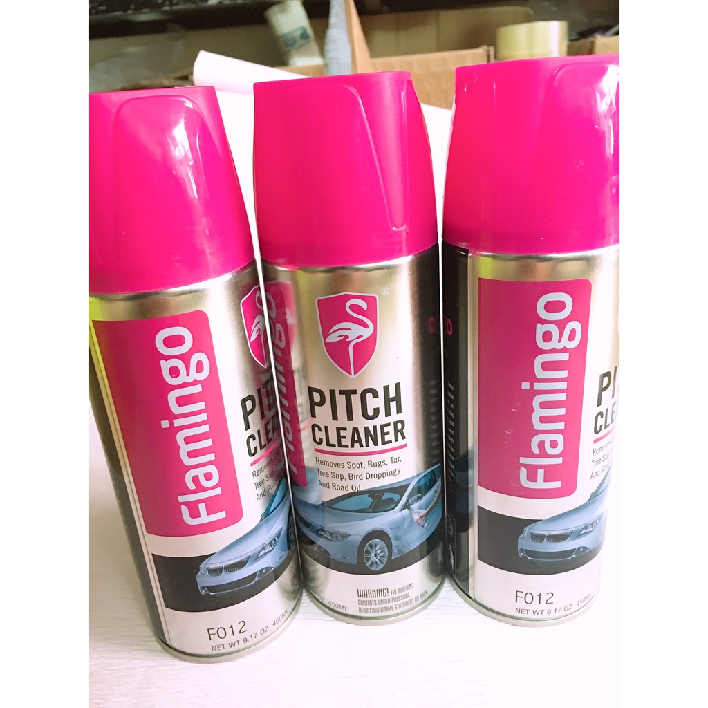 Combo 03 Bình Xịt tẩy nhựa đường Flamingo F012 , Tẩy các vết dính lâu ngày trên xe, đồ vật