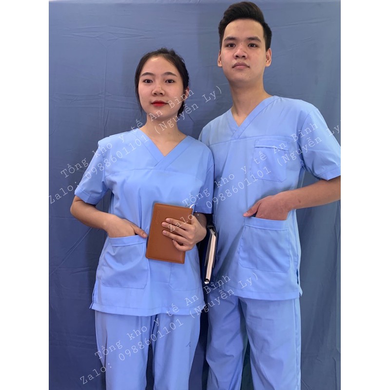Bộ Scrubs cổ tim phòng mổ,  đồng phục Spa, phòng khám, Bác Sĩ, quần áo phòng mổ, đồng phục phẫu thuật VẢI THƯỜNG | BigBuy360 - bigbuy360.vn
