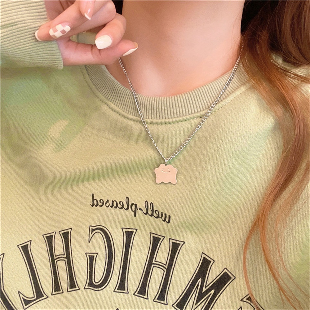 Vòng cổ bằng thép titan mặt hình Pokemon thời trang cho nữ